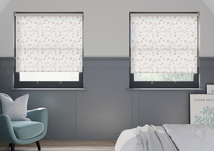 Botanical Watercolour, Blush Pink - Roller Blind - Image 3